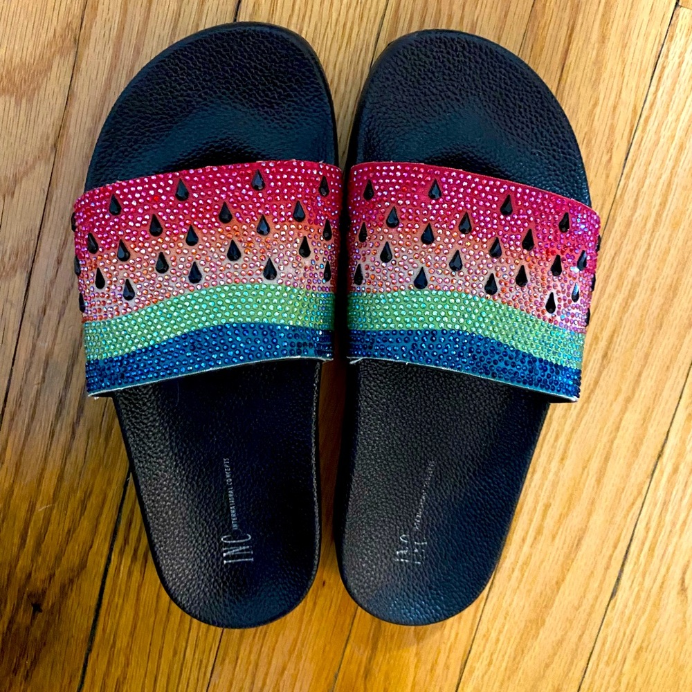 Rhinestone Watermelon Sandals Size 7.5